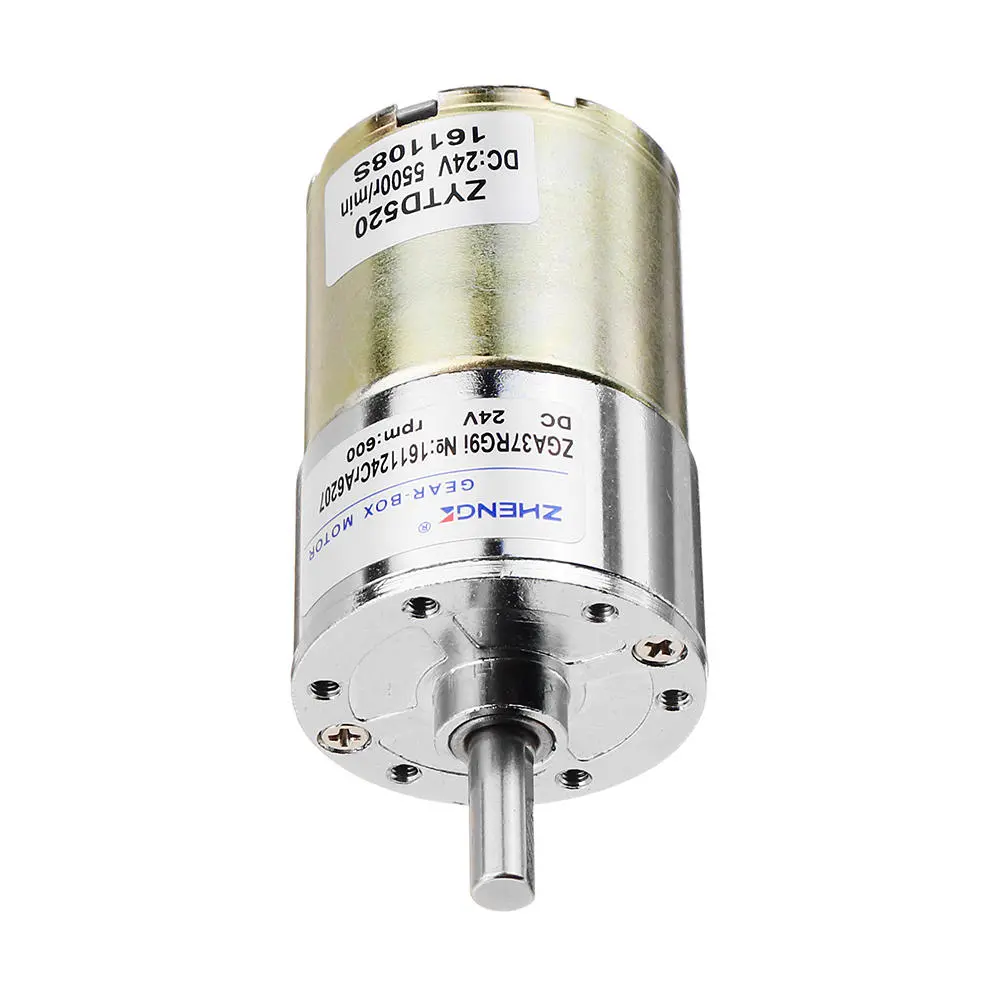 Zhengke ZGA37RG 24V DC Gear Motor - 600 RPM, 3mm Shaft - Image 2