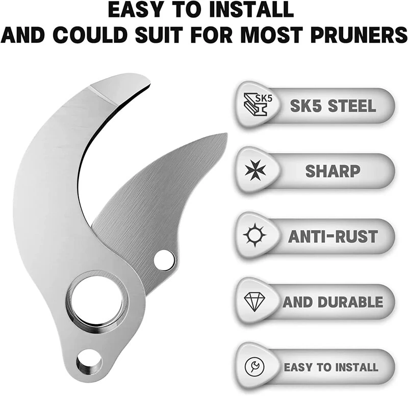 SK5 High Carbon Steel Pruning Shear Blade - 30mm 40mm 55mm Replacement | Sharp Gardening Tool Accessory - Image 2