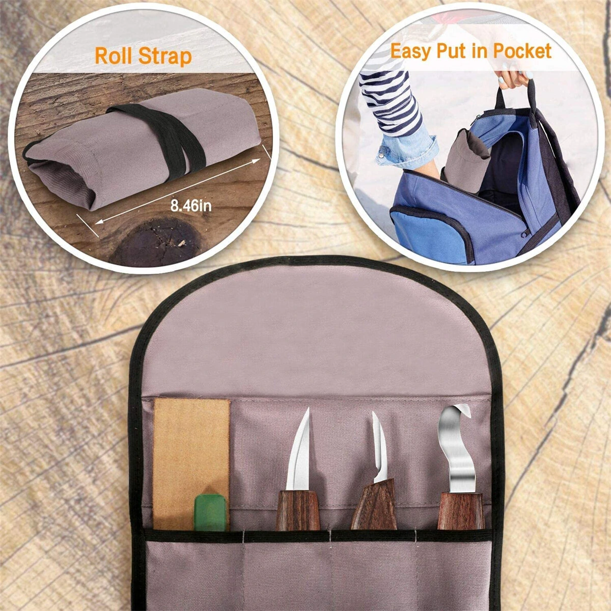 Wood Carving Tools Kit 7-in-1 with Hook Knife & Sharpener | Beginner Woodworking - Image 5