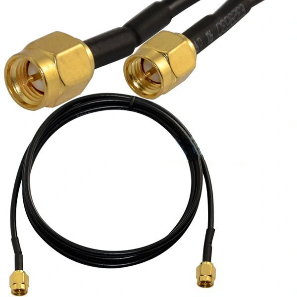 High Quality 1M SMA Male to SMA Male RF Jumper Cable | RG174 Coax Pigtail - Image 3