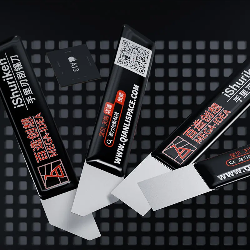 Qianli iShuriken Memory Metal Solder Paste Scraper - Wear-resistant Flat Oblique Mouth - Image 5