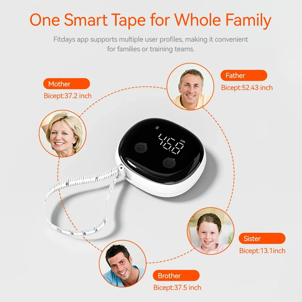 Smart Digital Measuring Tape - 0.1cm/inch Accurate, LED Display, Rechargeable Type-C - Image 4