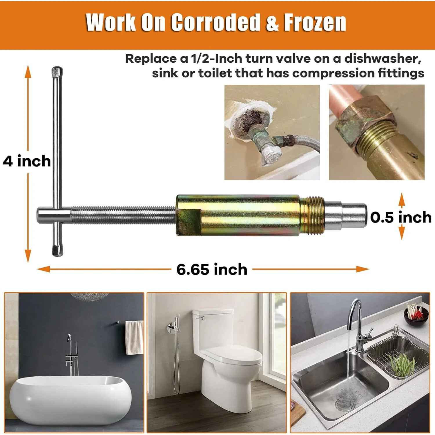 Compression Sleeve Puller Tool - Removes 1/2 Frozen Ferrules & Nuts | Easy Pipe Repair - Image 3