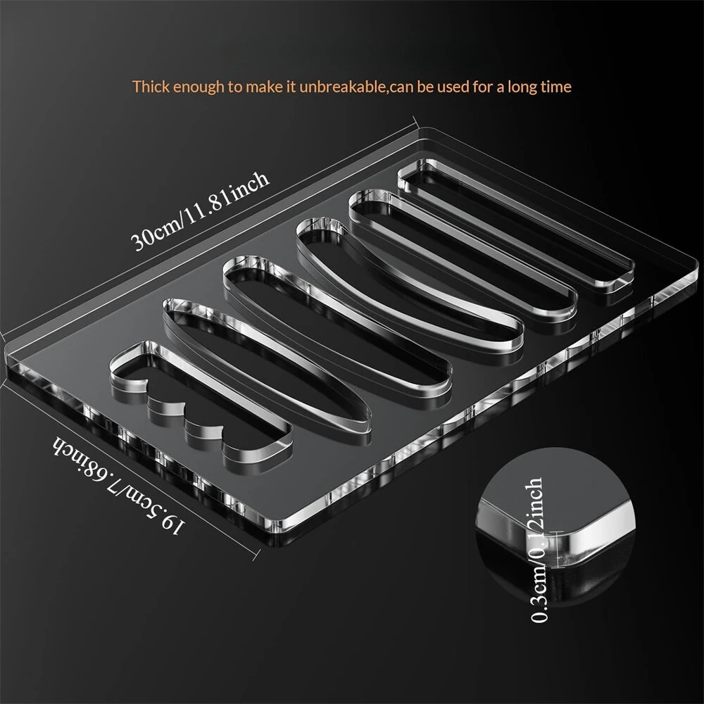 6-in-1 Acrylic Router Template Guide - 6 Styles, Clear Precision Tool for Woodworking - Image 3