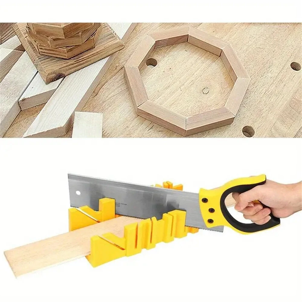 Mitre Box and Hand Saw Set - 12 inch ABS Plastic with 14 inch Back Saw - Image 3
