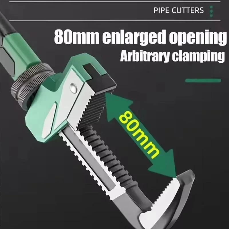 Heavy Duty Right Angle Wrench - 80mm Jaw High Carbon Steel - Non Slip Plumbing Tool - Image 4