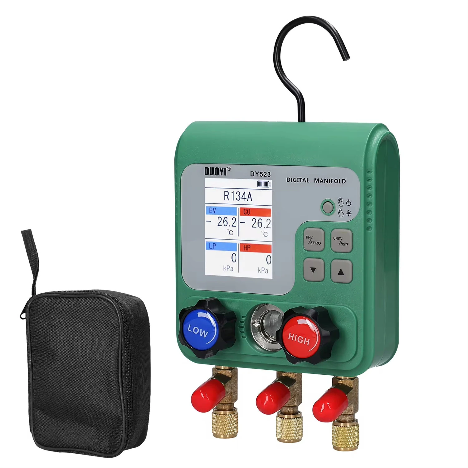 MT02 Digital HVAC Manifold Gauge - Dual Pressure Tester for 92 Refrigerants | Auto Repair - Image 2