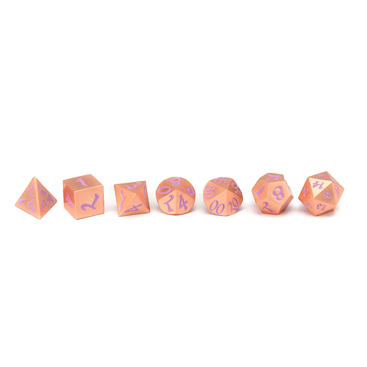 Antique Metal Polyhedral Dice Set - 7Pcs Heavy Duty RPG Dice With Bag - Image 4