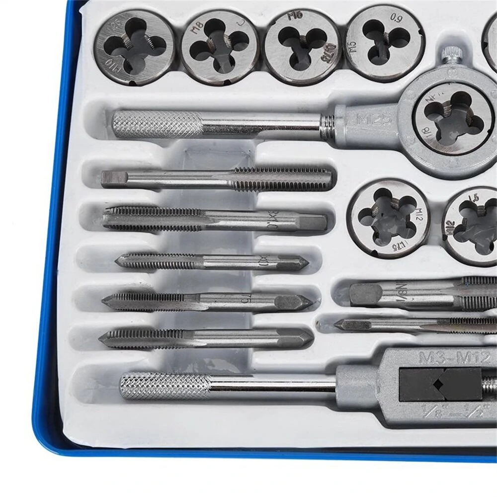 24pcs Threaded Tap and Die Set - Wrench Tool for Threading | Hole Saw Cutter - Image 2