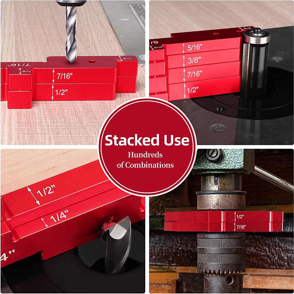 Woodworking Setup Blocks - 14pcs Adjustable Height Gauge for Router & Table Saw - Image 4