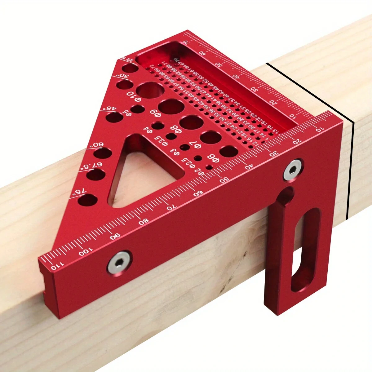 JIGHOLE 5th Gen 3D Multi-Angle Measuring Ruler - 22.5-90 Degree Protractor | Aluminum Alloy Woodworking Scriber - Image 2