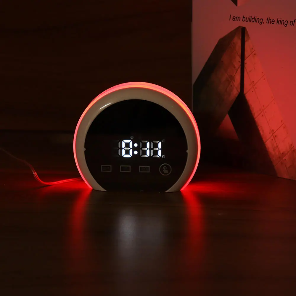 TS S22 Digital Thermometer Hygrometer - LED Display with Mirror & Alarm Clock - Image 2