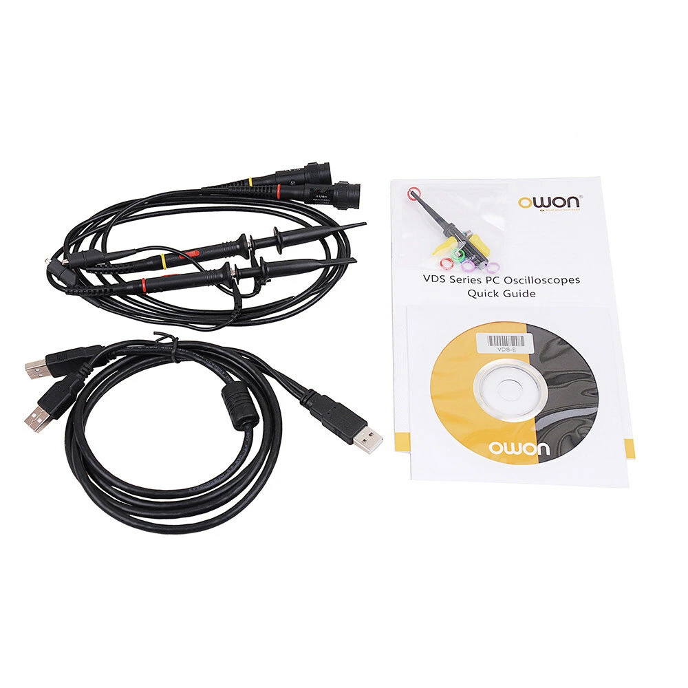 OWON VDS1022 USB Oscilloscope - 100MSa/s 25MHz Dual-Channel with Probe & Tools - Image 5