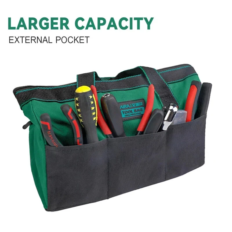 AIRAJ 13-Inch Waterproof Tool Bag - Portable Storage Organizer with Multiple Pockets - Image 4