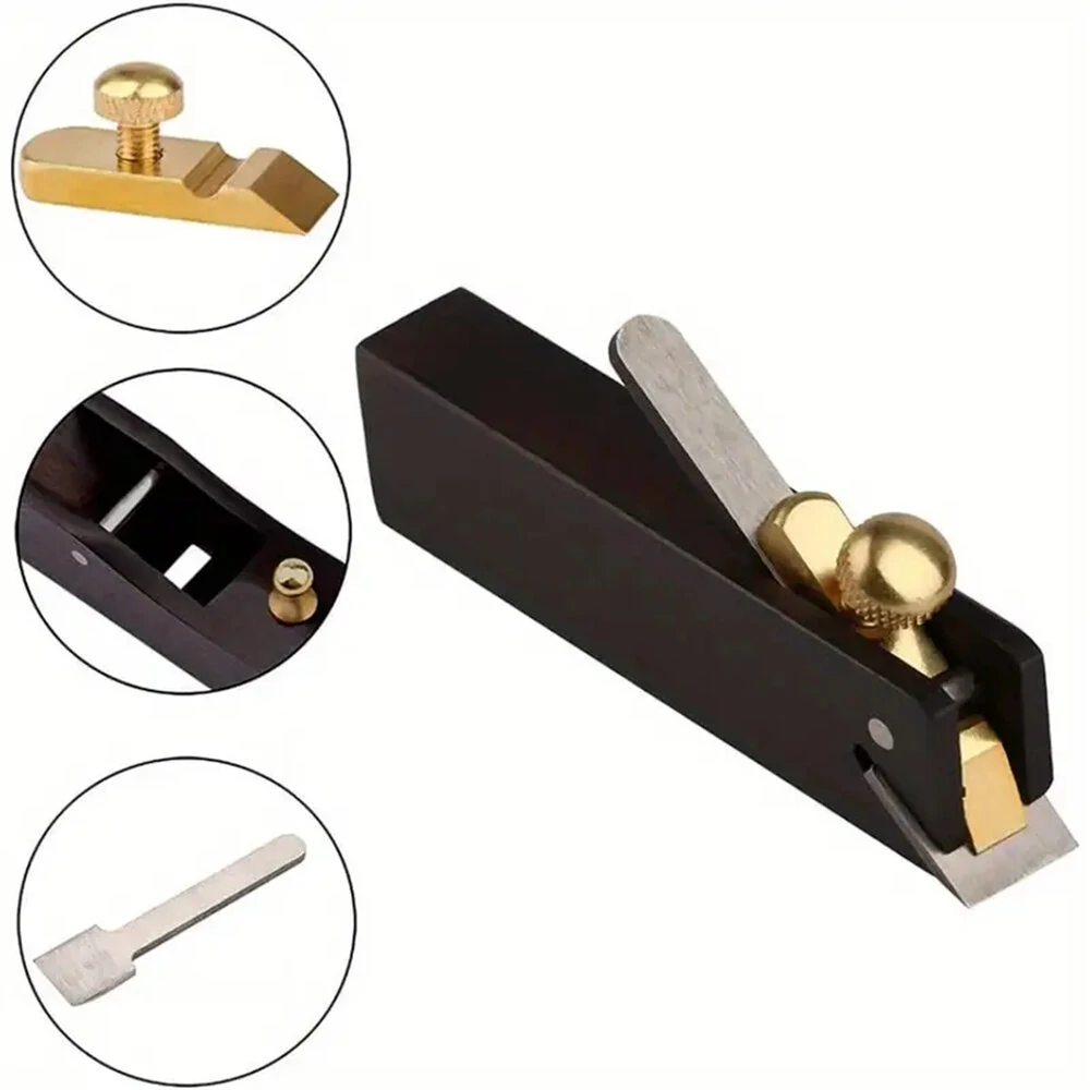 Mini Wood Planer | Hand Plane for DIY Woodworking - Ebony Cable Line Tool - Image 4