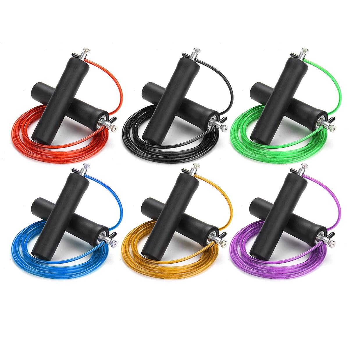 3M Steel Wire Speed Skipping Rope - Adjustable for CrossFit & Fitness Exercise - Image 2
