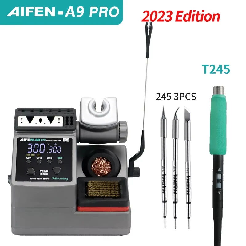 AIFEN A9PRO Soldering Station 120W | Temperature Control with 245 Tips & Hibernation Bracket - Image 2
