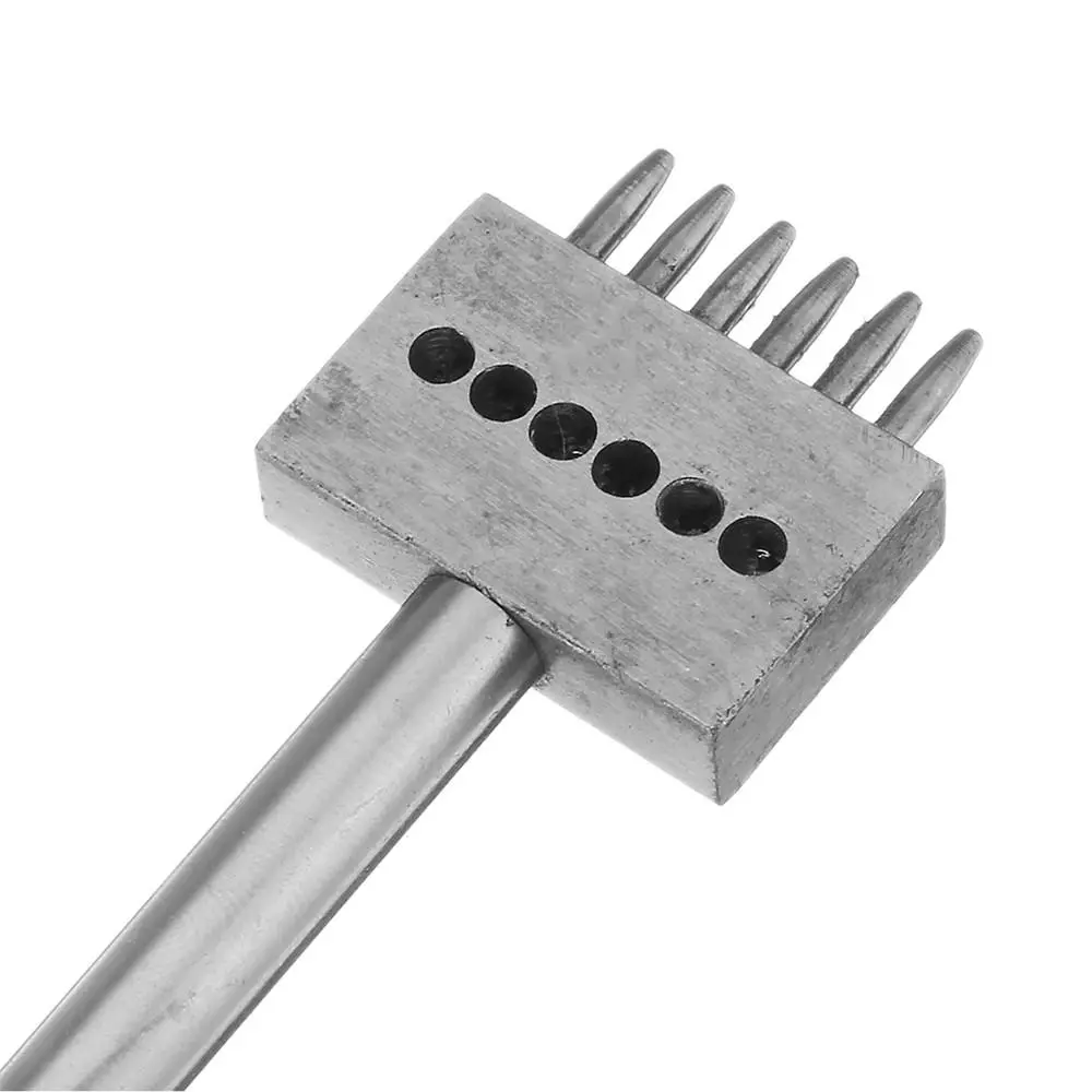 Leather Craft Round Hole Puncher Tool | 2/4/6 Hole | 4mm Spacing | Drill Attachment - Image 5