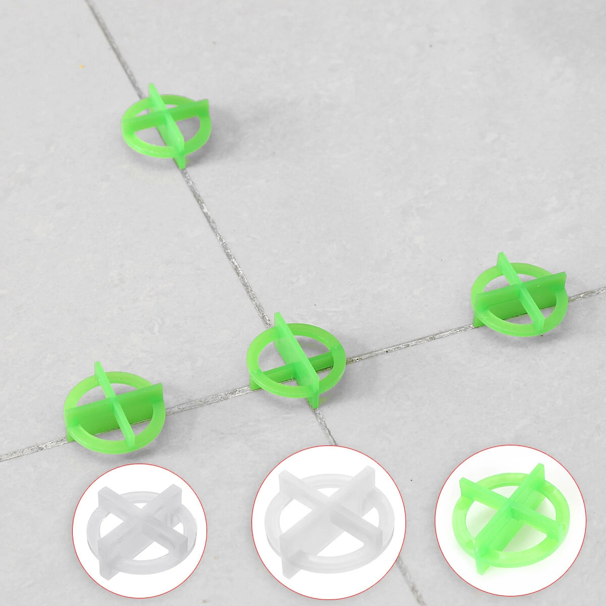 Cross Tile Leveling System - 100Pcs Recyclable Plastic Spacers & Bases - Image 3
