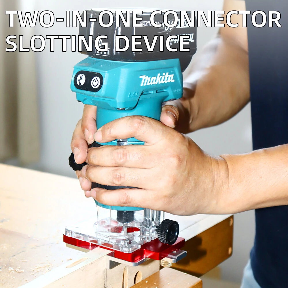 ENJOYWOOD 2-in-1 Router Jig | Adjustable Invisible Fastener & Mortising Template - Image 3