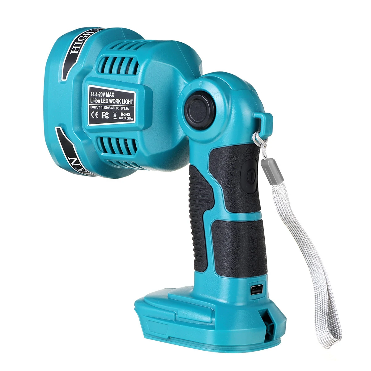 Portable 18V LED Pistol Lamp - 12W Flashlight for Construction & Emergency Lighting - Image 2