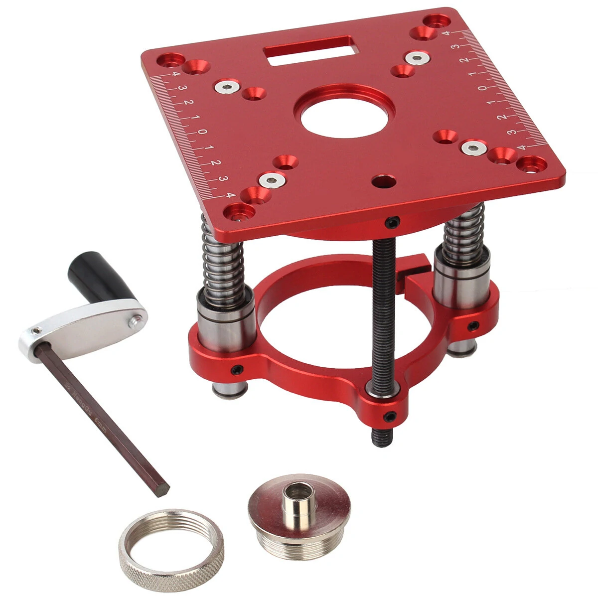 Precision Router Lift Kit - 70mm Max Lift for 64-66mm Motors | Router Table Insert Plate - Image 2
