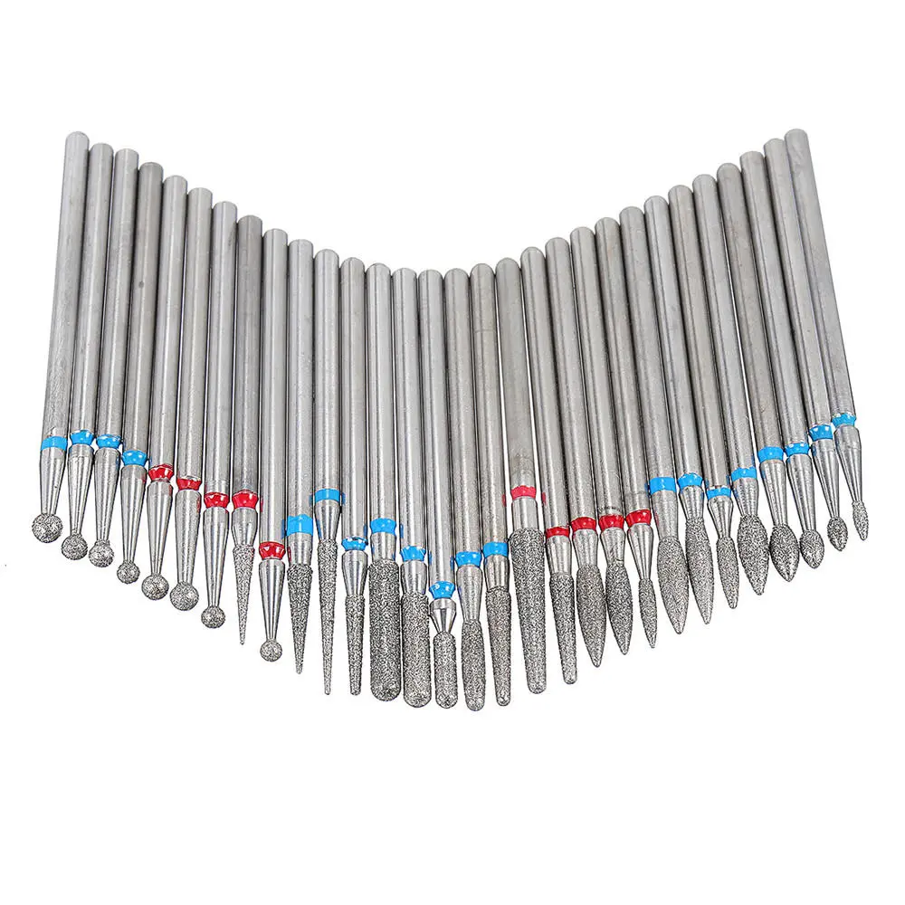 30pcs 3/32 Inch Diamond Nail Drill Bits Set | Art Nail Manicure Pedicure Tools - Image 2