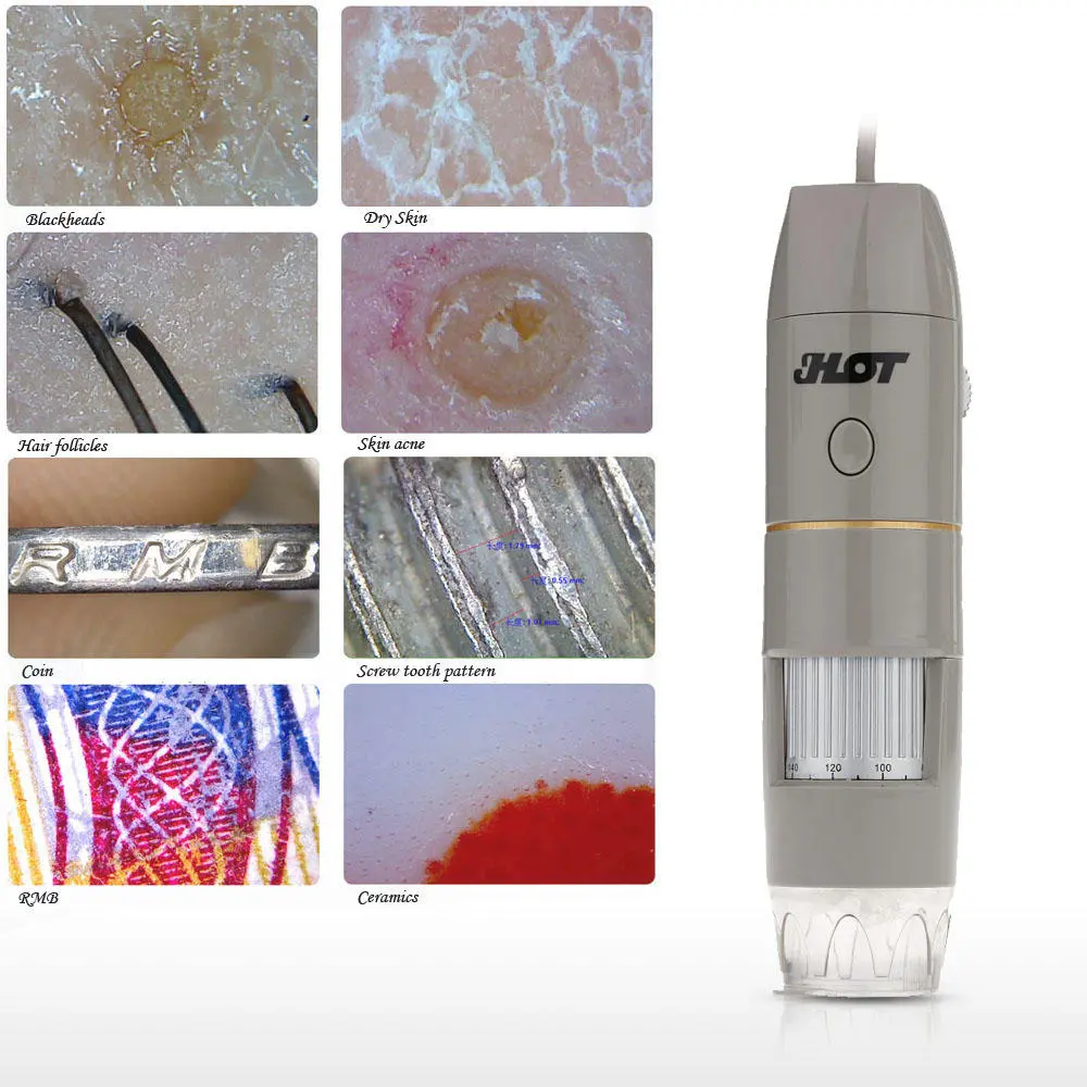 8LED USB Digital Microscope - 5.0MP Camera | 1X-500X Magnification & 0-3cm Focus - Image 3