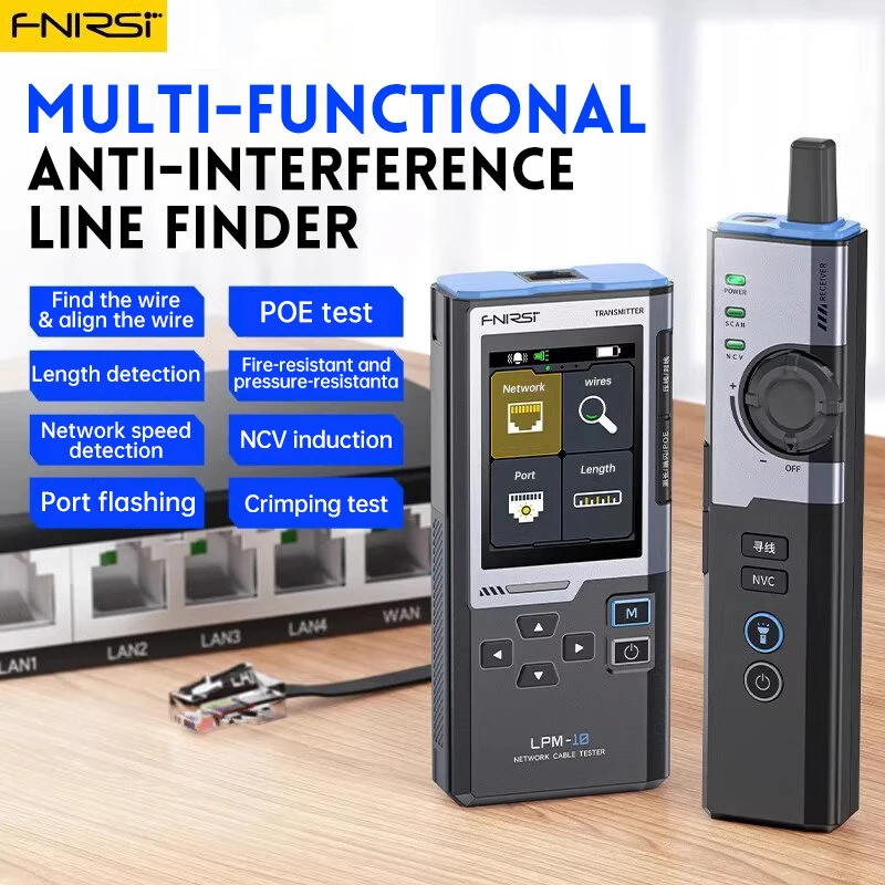 FNIRSI LPM-10A Network Cable Tester | POE Test & Length Measurement | NCV & Anti-Interference - Image 2