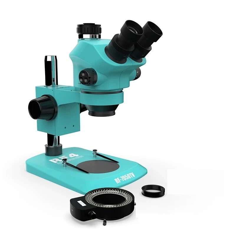 RF4 RF7050TV Stereo Microscope | 7X-50X Zoom Trinocular | For Phone Repair - Image 3