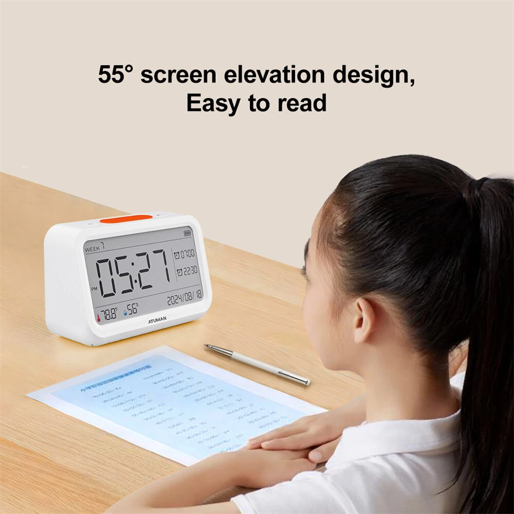 Atuman MT2 3-in-1 Alarm Clock Timer | -9.9°C~60°C LCD Hygrometer Thermometer - Image 5