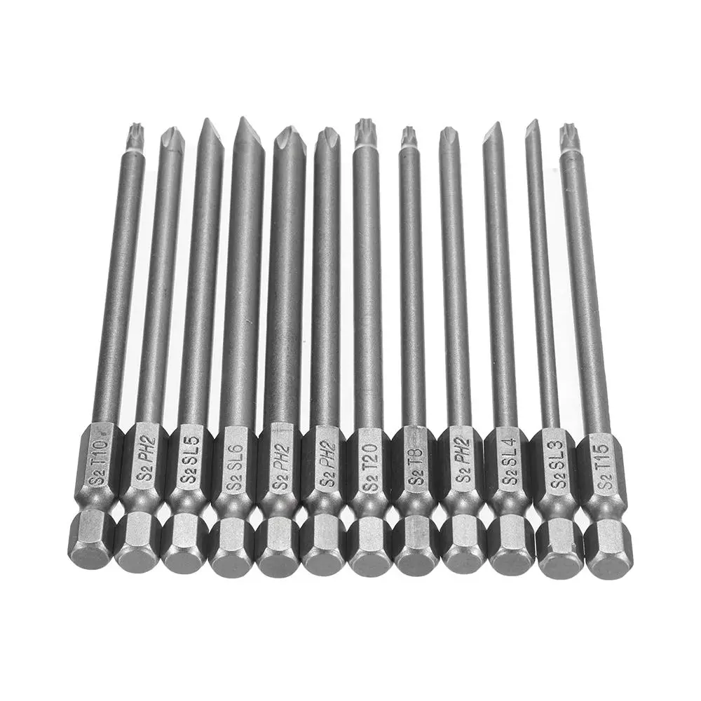 Drillpro 16pc Screwdriver Bit Set - 100mm Torx & Hex Bits - Image 3