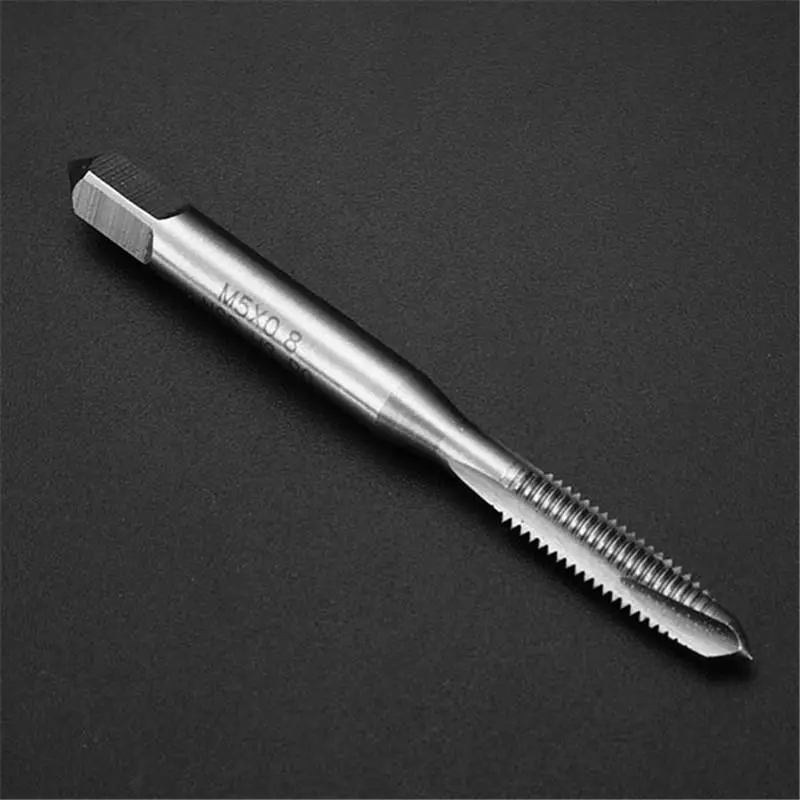 Drillpro M5x0.8 HSS Spiral Pointed Machine Screw Tap - 10pc Metric Plug Tap Set - Image 2