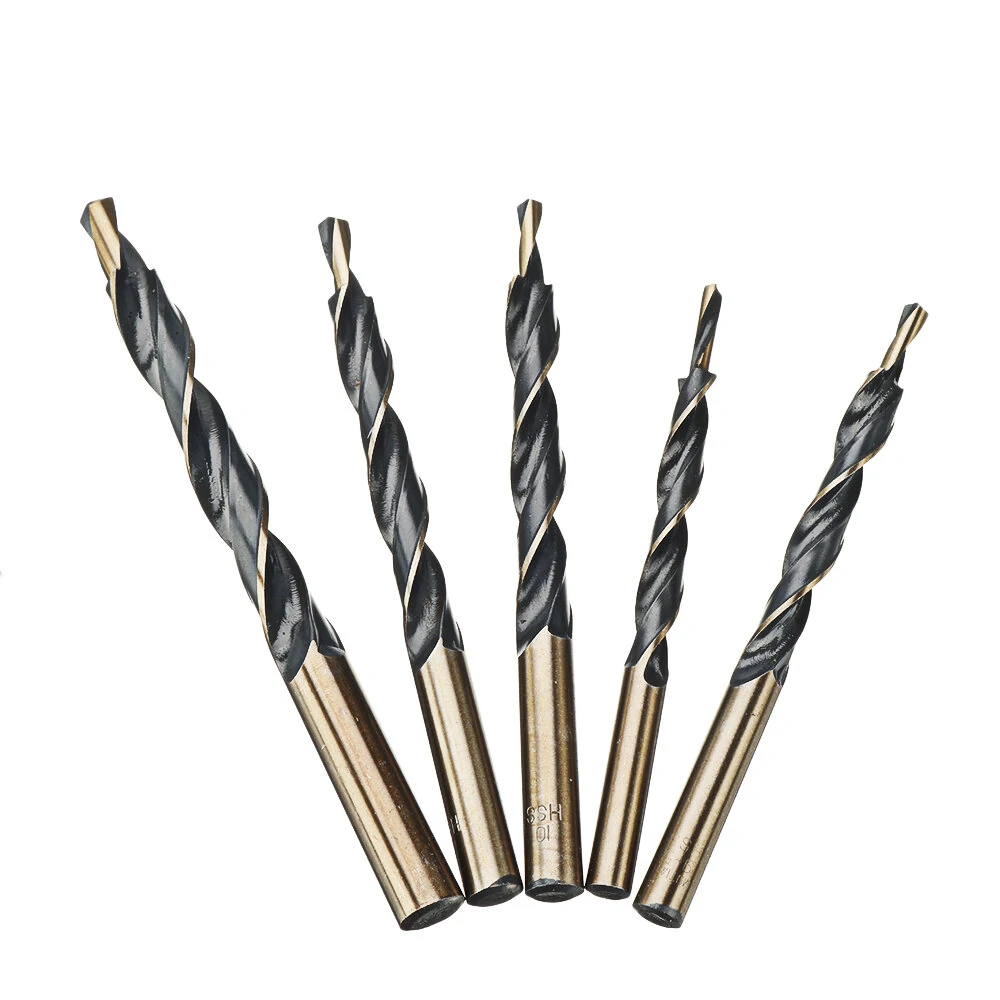 Drillpro 5Pcs Cobalt HSS Step Drill Bits | For Metal Stainless Steel & Woodworking - Image 3