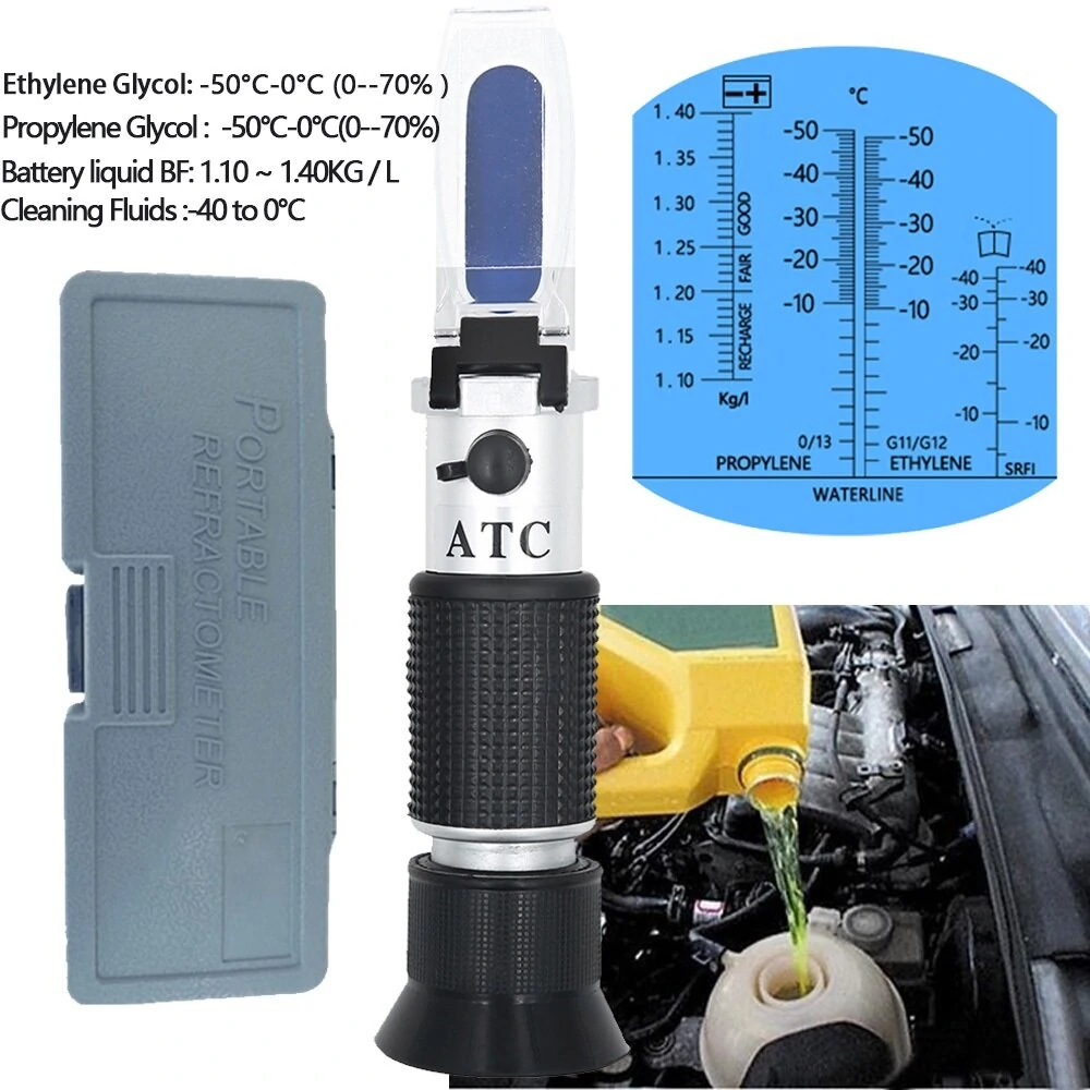 4 in 1 Automotive Refractometer - Antifreeze Battery Fluid & Coolant Tester - Image 2
