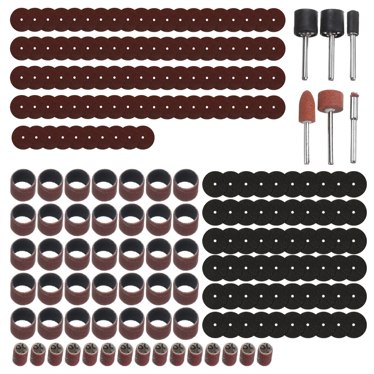 Drillpro 206pcs Sanding Bands & Drum Set - For Dremel Rotary Tool with Mandrels - Image 4