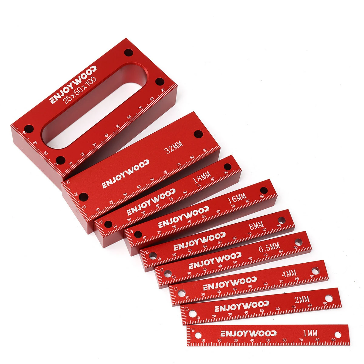 Enjoywood Metric Inch Woodworking Setup Blocks | Precision Aluminum Alloy Height Gauge for Router & Table Saw - Image 4