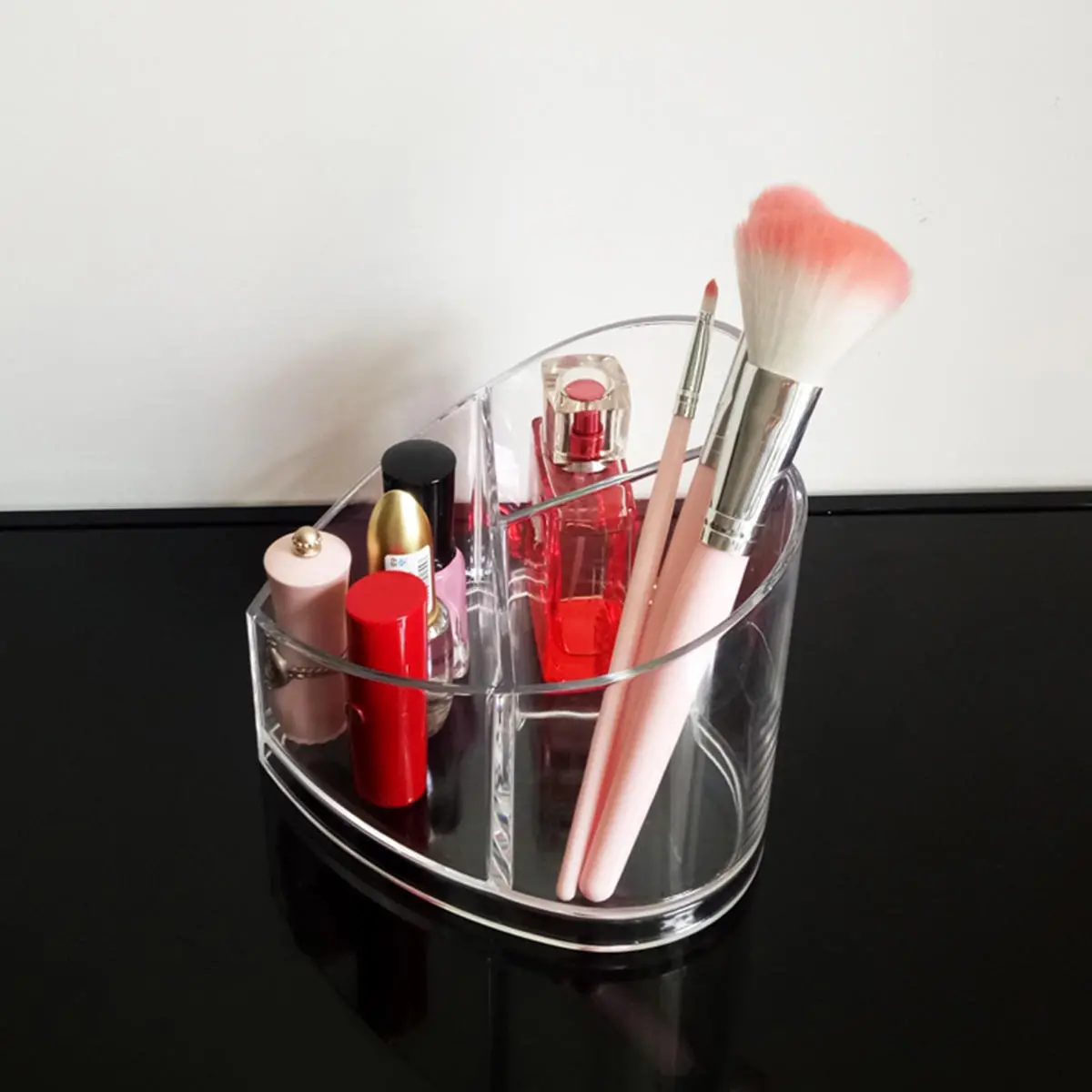 Acrylic Makeup Organizer Box - Clear Cosmetic Jewelry Case with Drawers - Image 5
