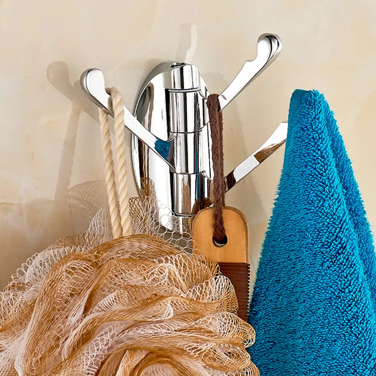 180° Movable Clothes Hook - Rotation Wall Mount Hanger for Bathroom & Home - Image 4