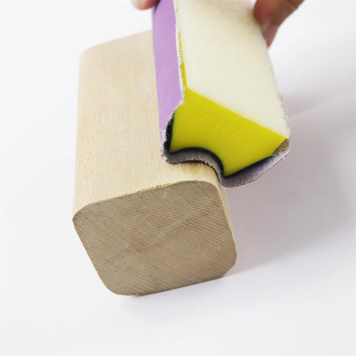 9PCS Hand Sanding Blocks Set - Contoured Profile for Auto Body & Wood - Yellow Durable Foam - Image 4