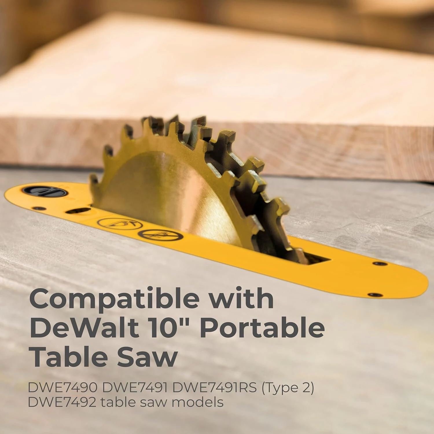 Dado Throat Plate for DeWalt 10-Inch Table Saw - Fits DWE7490 DWE7491 - Aluminum Alloy - Image 3