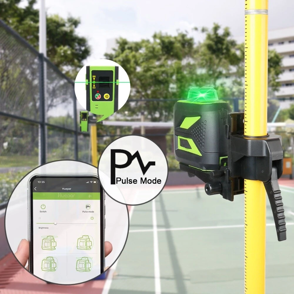 Huepar 603CG-BT Green Beam 3D Laser Level | 12 Lines Self-Leveling | Bluetooth & USB Charge - Image 2