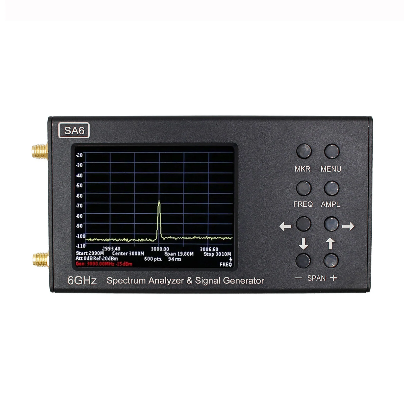 SA6 6GHz Handheld Spectrum Analyzer | Portable Signal Generator | WiFi 2G 4G LTE CDMA GSM - Image 3