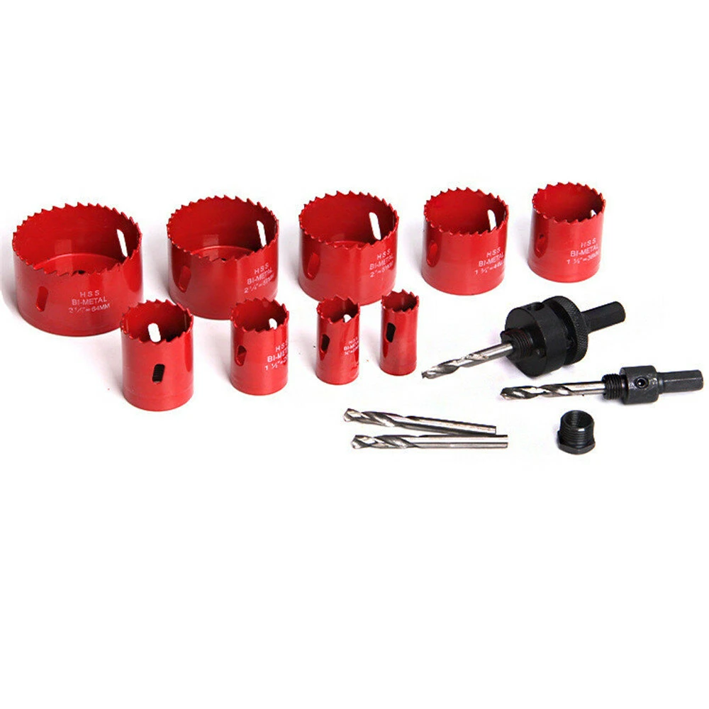 Drillpro 15Pcs Bi-Metal Hole Saw Kit | 19-64mm for Wood Metal Plastic - Image 2