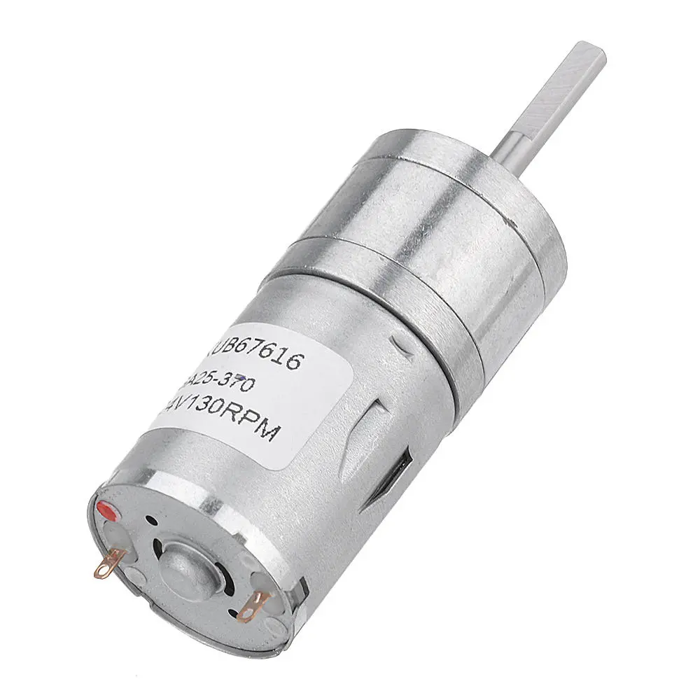 Machifit 24V DC Gear Motor | 25mm Extended Shaft | 25GA370 Micro Reduction Motor - Image 4