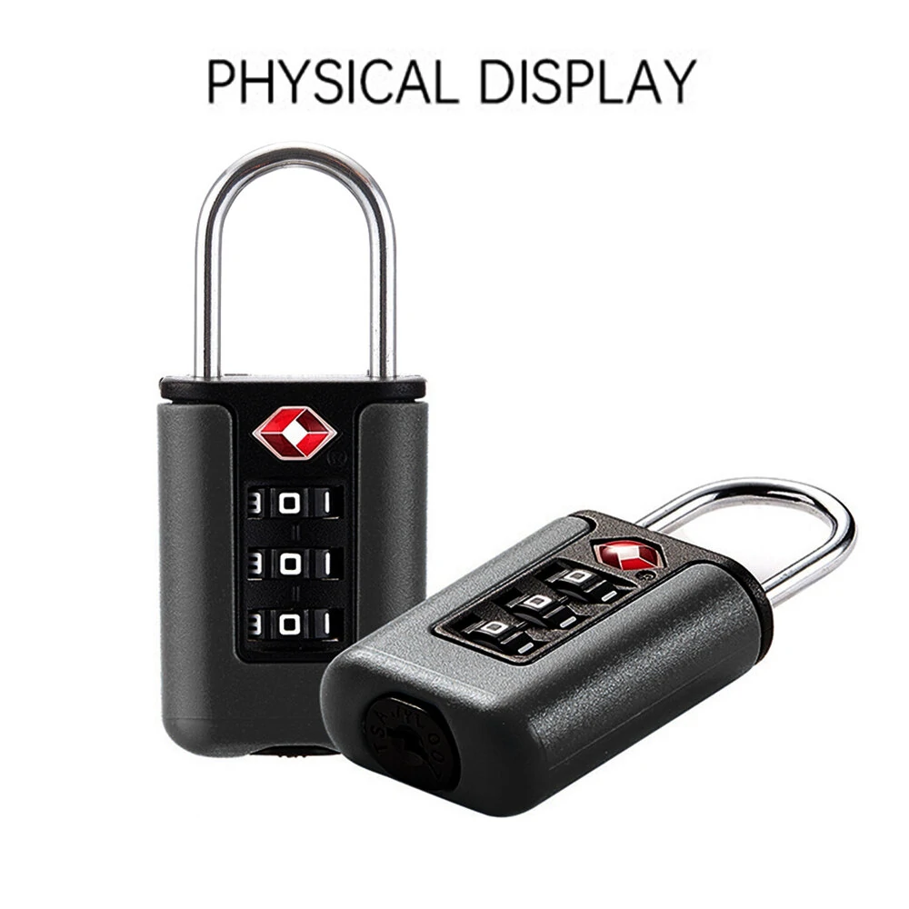 TSA Approved Custom Password Lock - 66mm Black Stainless Steel for Luggage & Cabinets - Image 3