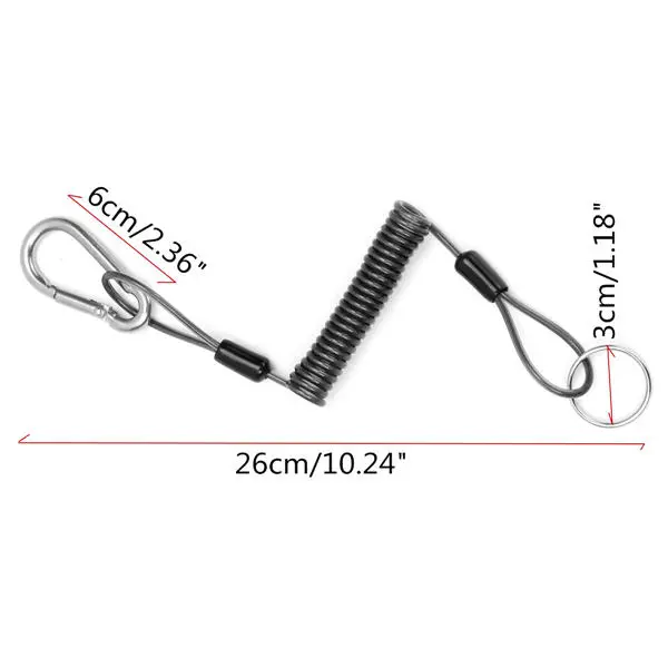 5Pcs 26cm Steel Plier Coil Lanyard | Retracting Tether for Secure Grip - Image 3