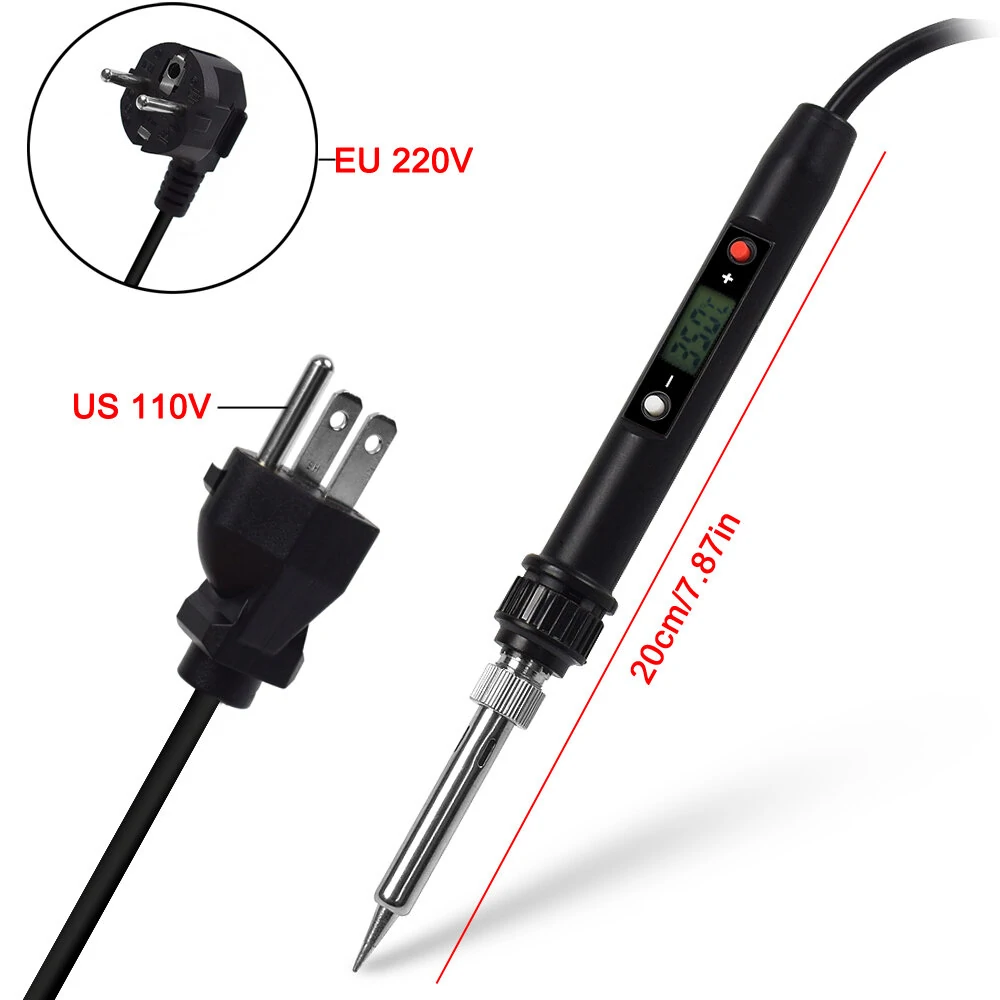 LCD Digital Soldering Iron Station 60W/80W/90W Adjustable - 110V/220V Thermostat Welding Repair Tool - Image 5