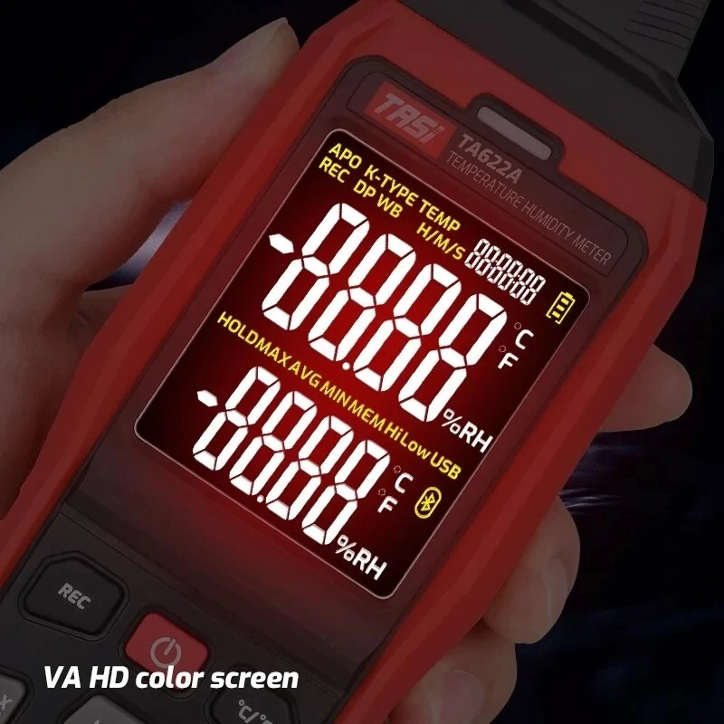 TASI TA622A Digital Thermometer Hygrometer - High Precision Temperature Humidity Meter | Handle Type - Image 4