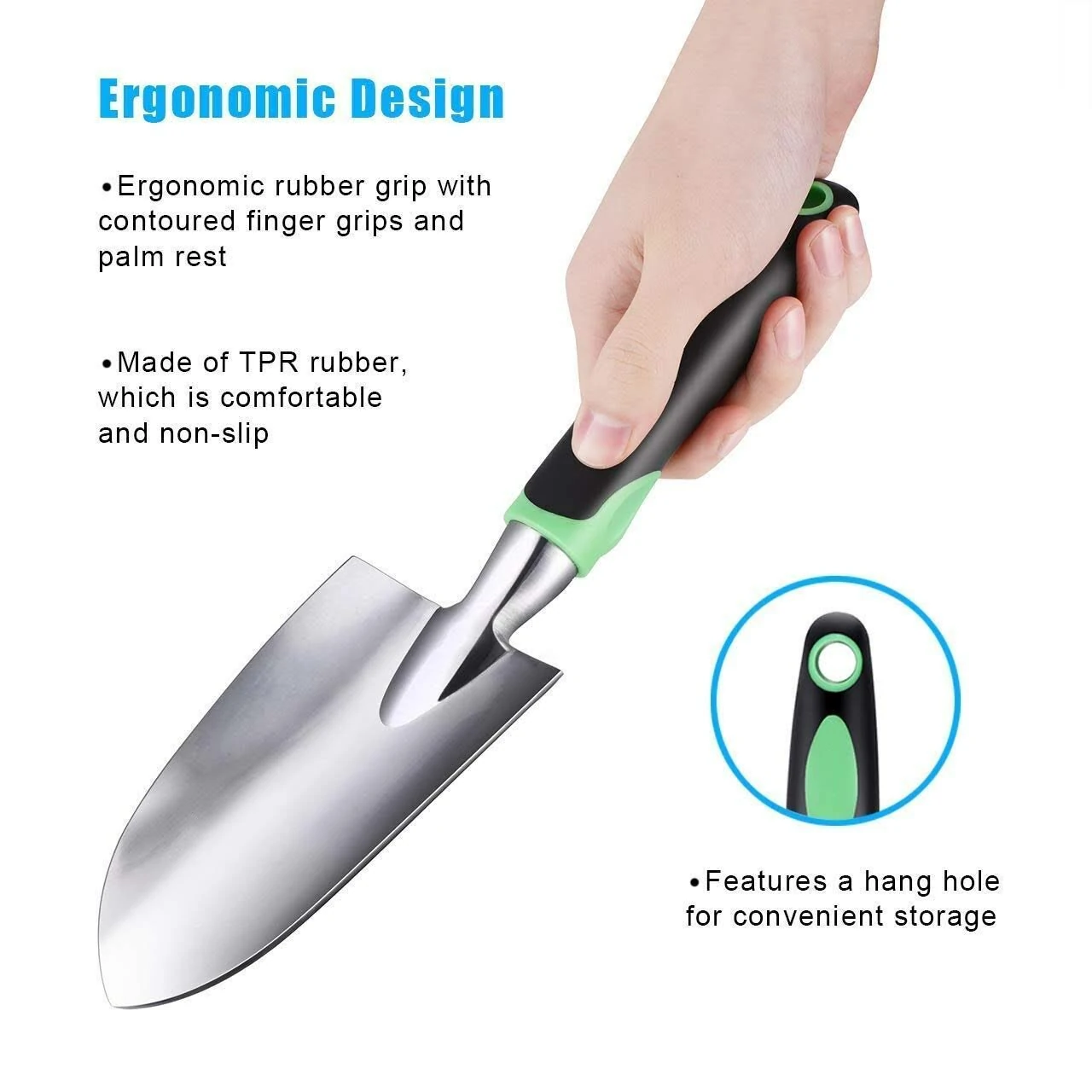 Garden Tool Set 3-Pack - Heavy Duty Aluminum Kit with Ergonomic Non-Slip Handles - Image 4